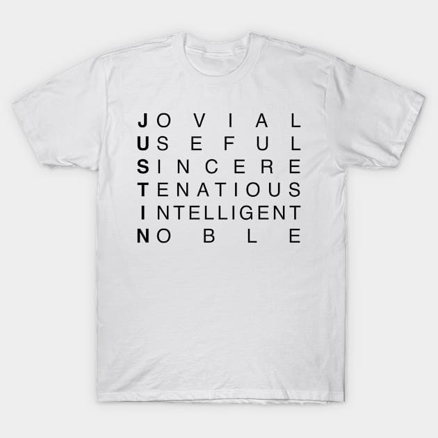 JUSTIN T-Shirt by Print It Like its Hot